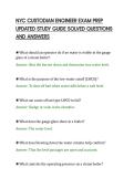 NYC CUSTODIAN ENGINEER EXAM PREP&NewLine;UPDATED STUDY GUIDE SOLVED QUESTIONS&NewLine;AND ANSWERS