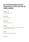NYC CUSTODIAN ENGINEER EXAM SCRIPT&NewLine;PREMIUM REVIEW ACCURATE QUESTIONS AND&NewLine;CORRECT ANSWERS