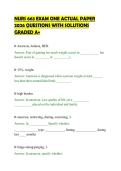 NURS 663 EXAM ONE ACTUAL PAPER&NewLine;2026 QUESTIONS WITH SOLUTIONS&NewLine;GRADED A&plus;&NewLine;