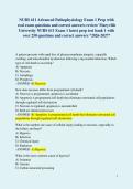 NURS 611 Advanced Pathophysiology Exam 1 Prep with real exam questions and correct answers review&sol; Maryville University NURS 611 Exam 1 latest prep test bank 1 with over 250 questions and correct answers &ast;2026-2027&ast; 