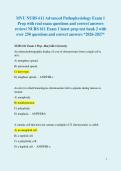 Bundle&colon; NURS 611 Advanced Pathophysiology Exam 1 Prep with real exam questions and correct answers review&sol; Maryville University NURS 611 Exam 1 latest prep test banks 1 and 2 with over 500 questions and correct answers &ast;2026-2027&ast;