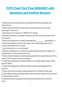FCTC&comma; 2026&sol;2027&comma; Final Test Prep with Questions and Verified Answers