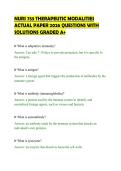 NURS 753 THERAPEUTIC MODALITIES&NewLine;ACTUAL PAPER 2026 QUESTIONS WITH&NewLine;SOLUTIONS GRADED A&plus;&NewLine;