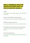 NURS 753 THERAPEUTIC MODALITIES&NewLine;CERTIFICATION REVIEW BANK 2026&NewLine;PRACTICE QUESTIONS GRADED A&plus;