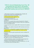 NURS 611 Advanced Pathophysiology Exam 3 Prep - 300 exam questions and correct answers with rationales &sol; Maryville University NURS 611 Exam 3 latest prep test bank with 300&plus; questions and correct answers &ast;2026-2027&ast;