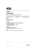 AQA A Level Economics Paper 2 2026 questions