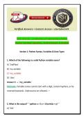 Python Programming 2027 &vert; Most Tested Questions & Verified Answers &vert; Latest Update &vert; Graded A&plus; package deal