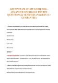 AOCNP EXAM STUDY GUIDE 2026 &ndash;&NewLine;ADVANCED ONCOLOGY REVIEW&NewLine;QUESTIONS & VERIFIED ANSWERS &lpar;A&plus;&NewLine;GUARANTEE&rpar;