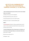 AOCNP EXAM COMPREHENSIVE&NewLine;PRACTICE TEST QUESTIONS &&NewLine;VERIFIED ANSWERS &lpar;A&plus; GUARANTEE&rpar;