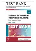 Test Bank for Success in Practical&sol;Vocational Nursing&comma; 10th Edition by Lisa Carroll&comma; and Janyce L&period; Collier &vert;&vert; ISBN&colon; 978-0323810173 &vert;&vert; VERIFIED & RECENTLY UPDATED VERSION &lbrace;JUST RELEASED&rcub;