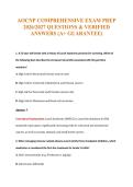 AOCNP COMPREHENSIVE EXAM PREP&NewLine;2026&sol;2027 QUESTIONS & VERIFIED&NewLine;ANSWERS &lpar;A&plus; GUARANTEE&rpar;
