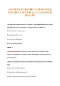 AOCNP EXAM REVIEW QUESTIONS &&NewLine;VERIFIED ANSWERS &lpar;A&plus; GUARANTEE&rpar;&NewLine;2026&sol;2027