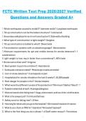 FCTC&comma; 2026&sol;2027&comma; Written Test Prep with Verified Questions and Answers