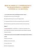 BIOD 101 MODULE 1 COMPREHENSIVE&NewLine;EXAM QUESTIONS & VERIFIED&NewLine;ANSWERS &lpar;A&plus; GUARANTEE&rpar;