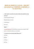 BIOD 101 MODULE 2 EXAM &ndash; 2026&sol;2027&NewLine;QUESTIONS & VERIFIED ANSWERS &lpar;A&plus;&NewLine;GUARANTEE&rpar;