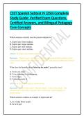 CSET Spanish Subtest IV &lpar;250&rpar; Complete Study Guide&colon; Verified Exam Questions&comma; Certified Answers&comma; and Bilingual Pedagogy Core Concepts