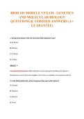 BIOD 101 MODULE 5 EXAM - GENETICS&NewLine;AND MOLECULAR BIOLOGY&NewLine;QUESTIONS & VERIFIED ANSWERS &lpar;A&plus;&NewLine;GUARANTEE&rpar;
