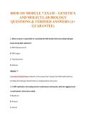 BIOD 101 MODULE 7 EXAM &ndash; GENETICS&NewLine;AND MOLECULAR BIOLOGY&NewLine;QUESTIONS & VERIFIED ANSWERS &lpar;A&plus;&NewLine;GUARANTEE&rpar;