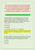 MCAT EXAM AND PRACTICE EXAM NEWEST 2026&sol; &NewLine;2027 TEST BANK&vert; MEDICAL COLLEGE ADMISSION &NewLine;TEST AAMC EXAM PREP WITH COMPLETE 400 REAL &NewLine;EXAM QUESTIONS AND CORRECT VERIFIED &NewLine;ANSWERS&sol; ALREADY GRADED A&plus; &lpar;MOST RECENT&excl;&excl;&rpar; 