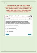 ATI RN MEDICAL-SURGICAL PROCTORED &NewLine;ASSESSMENT NEWEST 2026 ACTUAL EXAM&vert; RN MED &NewLine;SURG PROCTORED EXAM WITH COMPLETE 100 &NewLine;&lpar;SCREENSHOT&rpar; REAL EXAM QUESTIONS AND &NewLine;CORRECT VERIFIED ANSWERS&sol; ALREADY GRADED A&plus; 