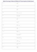 Medical Terminology Prefixes and Suffixes A&ndash;Z &vert; Practice Questions & Verified Answers &vert; 2026&sol;2027 Exam Prep