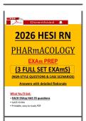 HESI RN Pharmacology Exam Prep &ndash; 3 Full Set Exams &lpar;2026&rpar; Questions & Answers PDF