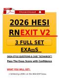 HESI RN Exit V2 &ndash; 2026 HESI RN Exit 3 Full Set Exams Questions &Answers &lpar;Latest PDF&rpar;