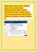 NBME CBSE &lpar;USMLE STEP 1&rpar; NEWEST 2026 ACTUAL EXAM&vert; NBME COMPREHENSIVE BASIC SCIENCE EXAMINATION WITH COMPLETE 200 REAL EXAM QUESTIONS AND CORRECT VERIFIED ANSWERS&sol; ALREADY GRADED A&plus;