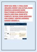NRNP 6552 WEEK 11 FINAL EXAM &lpar;WALDEN&rpar; NEWEST 2026 ACTUAL EXAM&vert; NRNP6552 ADVANCED NURSE PRACTITIONER IN REPRODUCTIVE HEALTH CARE FINAL EXAM WITH COMPLETE 100 REAL EXAM QUESTIONS AND CORRECT VERIFIED ANSWERS&sol; ALREADY GRADED A&plus;