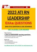 ATI RN Leadership Exam 2023 &ndash; Leadership Nursing Questions & Answers PDF