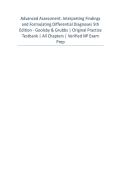 Advanced Assessment&colon; Interpreting Findings and Formulating Differential Diagnoses 5th Edition - Goolsby & Grubbs &vert; Original Practice Testbank &vert; All Chapters &vert; Verified NP Exam Prep ISBN&colon; 9780803690059
