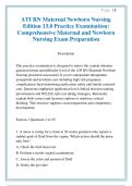 ATI RN Maternal Newborn Nursing &NewLine;Edition 13&period;0 Practice Examination&colon; &NewLine;Comprehensive Maternal and Newborn &NewLine;Nursing Exam Preparation 