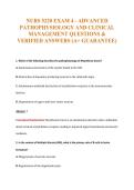 NURS 5220 EXAM 4 - ADVANCED&NewLine;PATHOPHYSIOLOGY AND CLINICAL&NewLine;MANAGEMENT QUESTIONS &&NewLine;VERIFIED ANSWERS &lpar;A&plus; GUARANTEE&rpar;