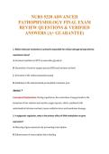 NURS 5220 Exam Compilations with Complete & Verified Solutions