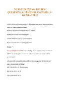 NURS 5220 Exam Compilations with Complete & Verified Solutions