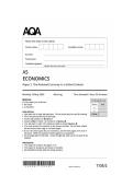 AQA AS Level Economics 2026 Paper 2 questions