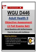 D446 Objective Assessment &ndash; WGU Adult Health II OA &lpar;2026&rpar; Actual Questions & Study Guide &vert; Guarantee Pass