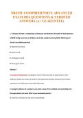NREMT COMPREHENSIVE ADVANCED&NewLine;EXAM 2026 QUESTIONS & VERIFIED&NewLine;ANSWERS &lpar;A&plus; GUARANTEE&rpar;