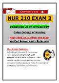 NUR 210 Exam 3 &ndash; Galen Principles of Pharmacology &lpar;2026&sol;2027&rpar; Actual Questions & Answers &vert; Updated PDF