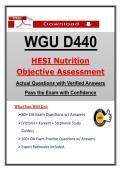WGU D440 Nutrition OA Exam &ndash; &lpar;2026&rpar; Real-Style Questions with Detailed Answer Explanations & Study Guide &vert; Guarantee Pass