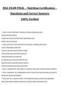 ISSA Nutrition Certification Final Exam Questions and Correct Answers&comma; 2026&sol;2027 Exam Preparation Material