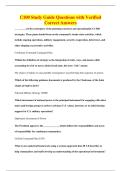 C100 Study Guide Questions with Verified&NewLine;Correct Answers