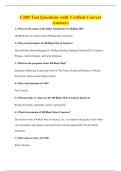 C100 Test Questions with Verified Correct&NewLine;Answers