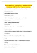 Barbering State Boards Laws and Regulations&NewLine;Questions with Verified Correct Answers