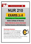 NUR 210 Exams 1-4 &ndash; Galen Principles of Pharmacology &lpar;2026&sol;2027&rpar; Actual Questions & Answers &vert; Updated PDF