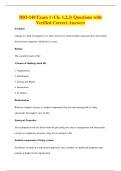 BIO-140 Exam 1 &lpar;Ch&period; 1&comma;2&comma;3&rpar; Questions with&NewLine;Verified Correct Answers