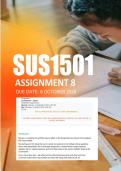 SUS1501 Portfolio Semester 2 2026  - Due 8 October 2026