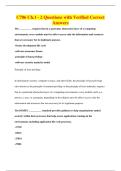 C706 Ch&period;1 - 2 Questions with Verified Correct&NewLine;Answers
