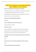 C100 WGU Objective Assessment Questions&NewLine;with Verified Correct Answers