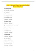 C100 - Module 1 Questions with Verified&NewLine;Correct Answers